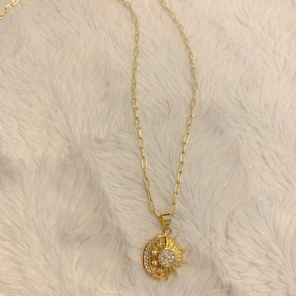 Sun Moon Necklace | 14k Gold Filled - Picture 5 of 7